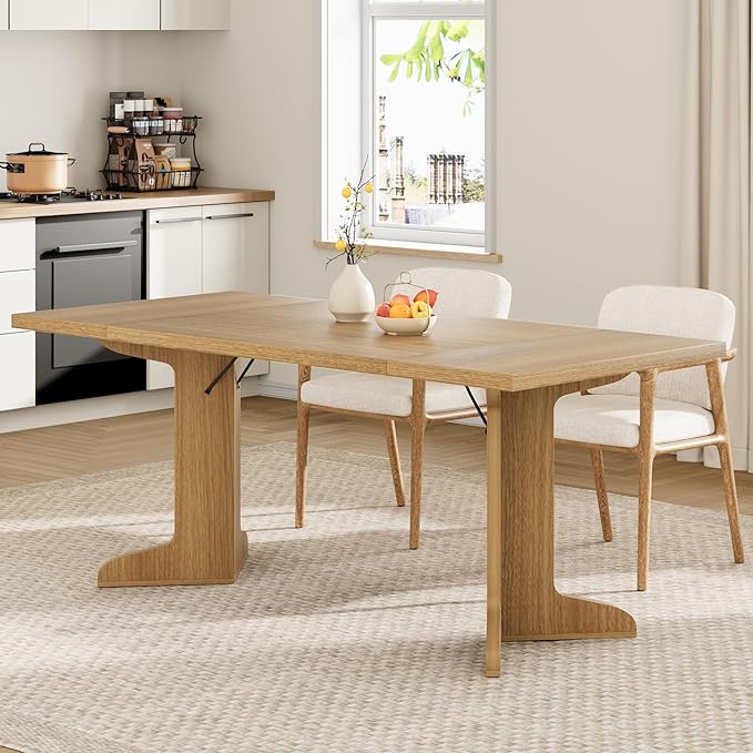 71" Large Dining Table for 6, Farmhouse Kitchen Table - Image 3