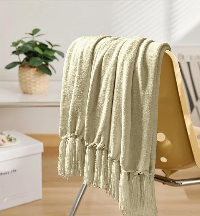 Chenille Throw Blanket for Couch 50"X 60", Soft Cozy Throws - Image 3
