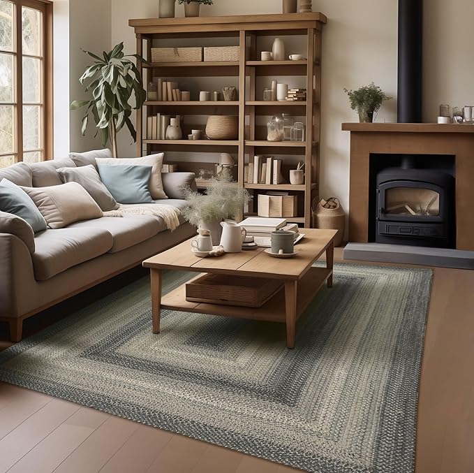 Homespice Flint Hill Jute Braided Area Rugs 5x8' by Homespice