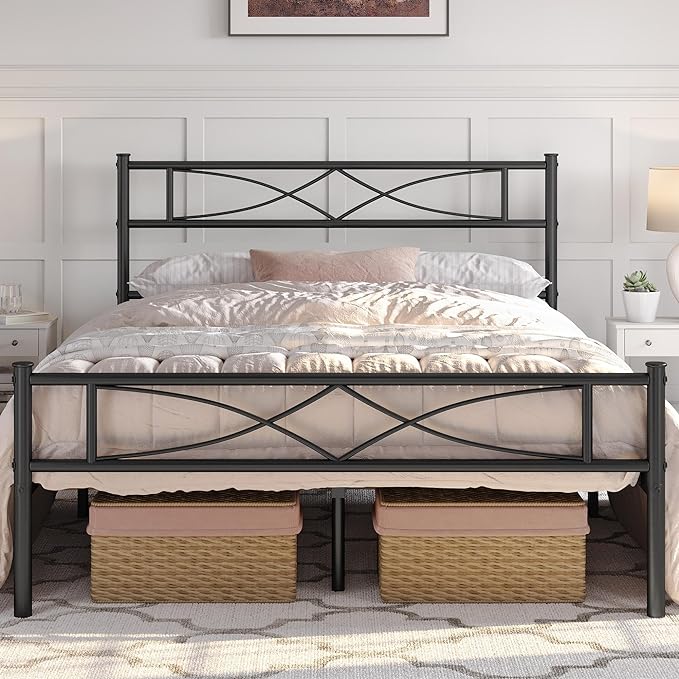 Yaheetech Metal Full Size Bed Frame, Platform Bed Frame, Mattress Foundation by Yaheetech