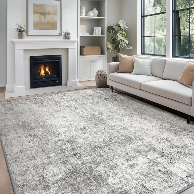 Washable Area Rugs 5'x7' Non-Slip Modern Abstract Soft - Image 2