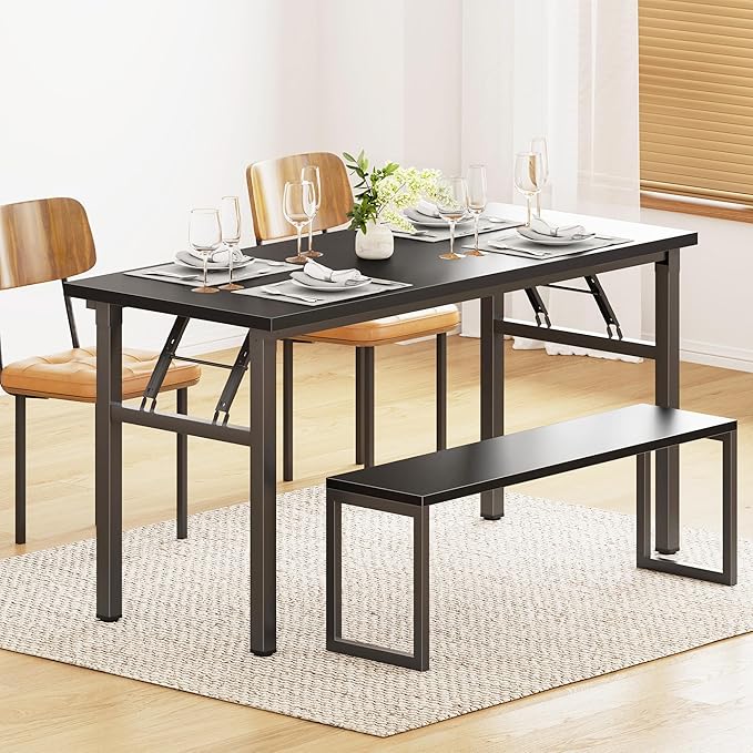 DlandHome Large Computer Desk, Folding Desk, Decent and Steady Home Office - Image 8