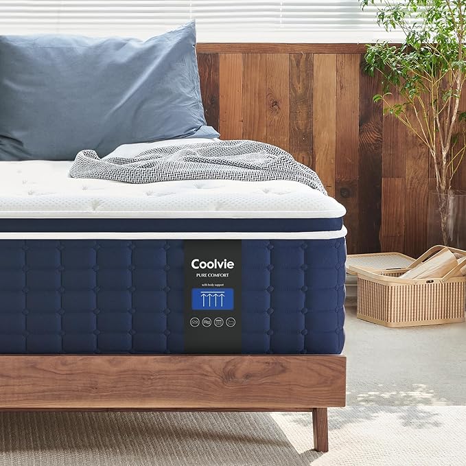 Coolvie Twin Mattress 14 Inch, Hybrid Twin Bed Mattress in a Box, 4 Layer - Image 7