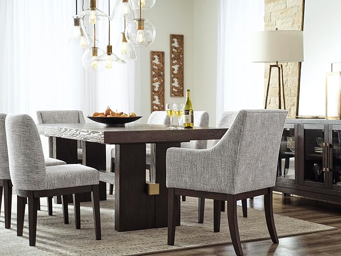 Signature Design by Ashley Burkhaus Traditional Dining Upholstered Arm Chair - Image 14