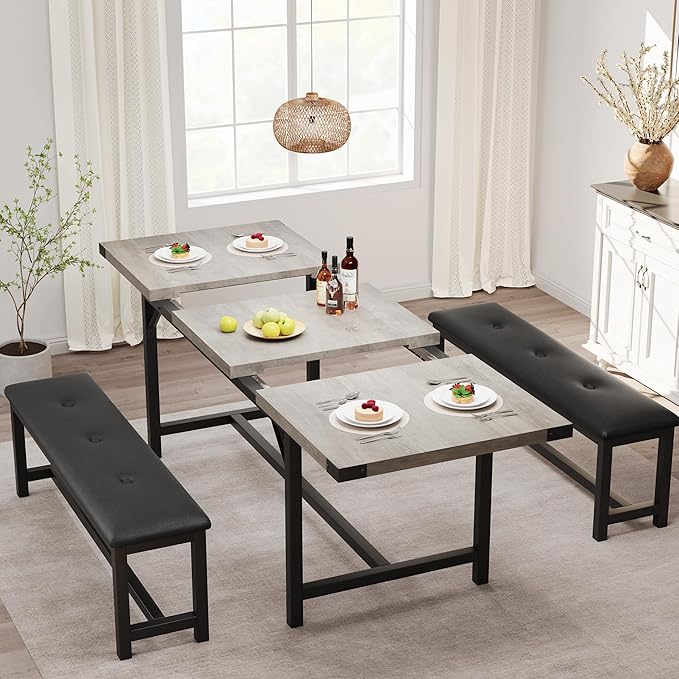 GarveeHome Dining Table Set for 4-6, Kitchen Table Set for Apartment, Small - Image 4