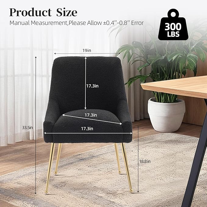 Modern Velvet Dining Chairs Set of 6, Contemporary Upholstered Furniture - Image 3