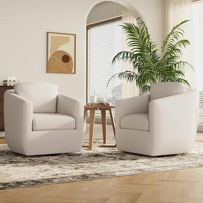 COLAMY 360° Swivel Accent Chair - Image 2