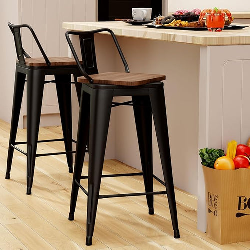 24 Inch Swivel Bar Stools Set of 2 by ALISH