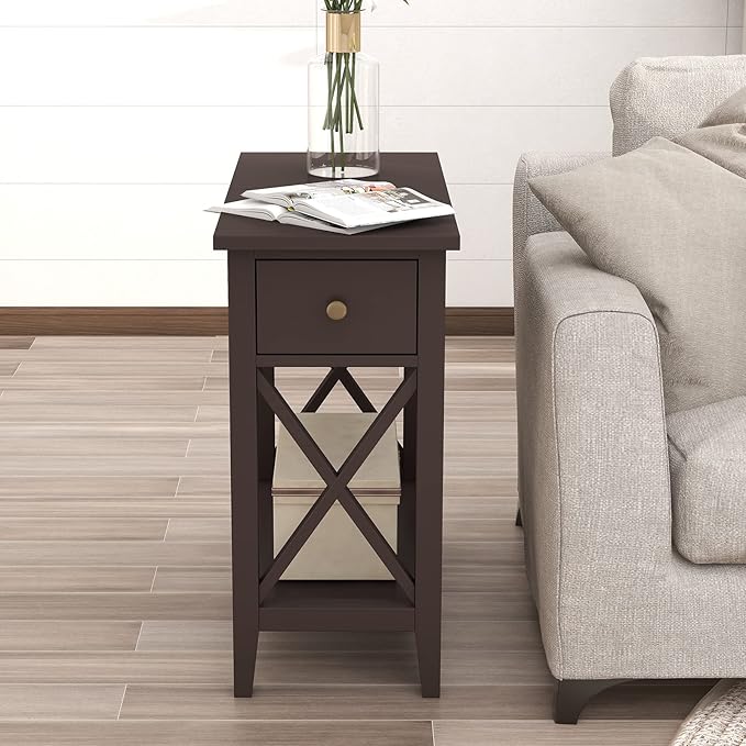 ChooChoo End Table, MDF Material Flip Top Narrow End Table - Image 10