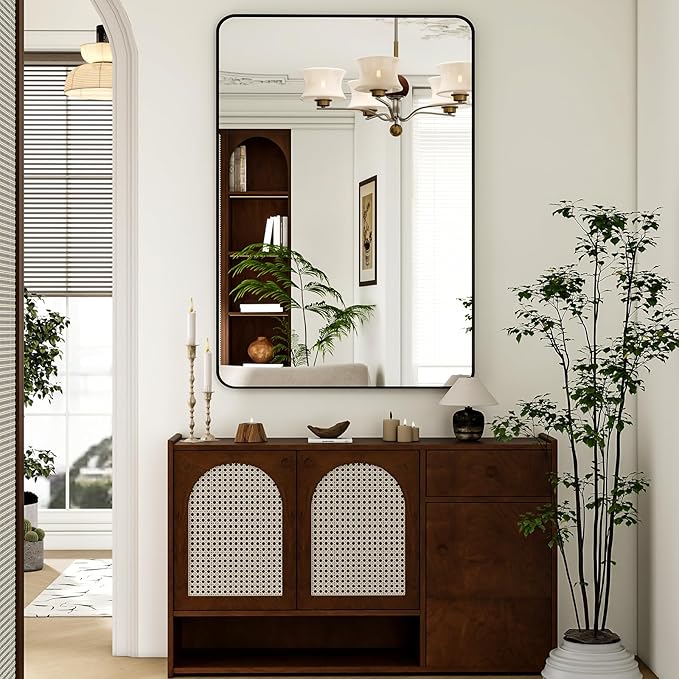 30 x 48 Inch Bathroom Mirror, Rounded Rectangular Vanity Mirror - Image 7