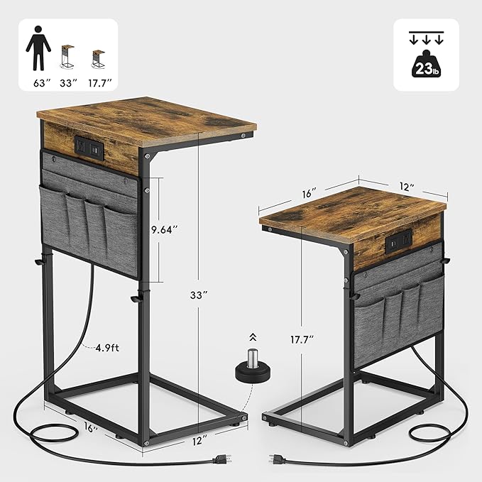 Vagusicc C Shaped End Table - Image 3
