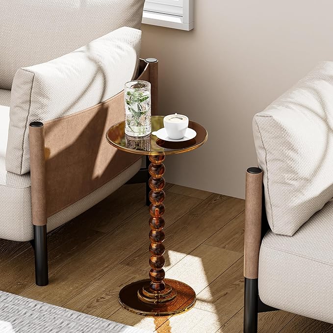 Acrylic Side Table, End Table Round Top - Image 8