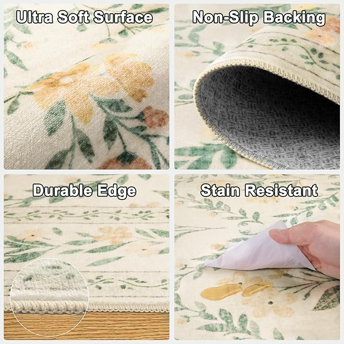 Runner Rug for Entryway: 2x10 Kitchen Rugs Non Slip Washable Ultra-Thin Soft - Image 8