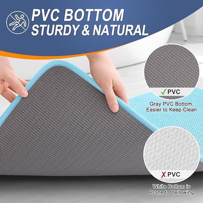 OLANLY Thick Memory Foam Bath Mat Rug 24x16, Extra Soft Absorbent Bathroom Rug - Image 4