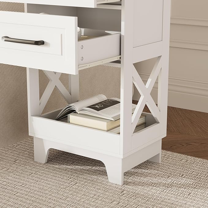 Tall Nightstand Set of 2 Side Table - Image 5