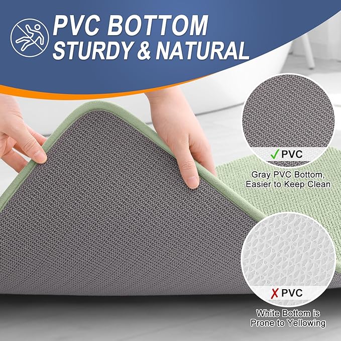 OLANLY Thick Memory Foam Bath Mat Rug 24x16, Extra Soft Absorbent Bathroom Rug - Image 4
