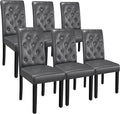 Yaheetech Dining Chairs Set of 6 Modern Style Faux Leather Dining Room Chairs by Yaheetech