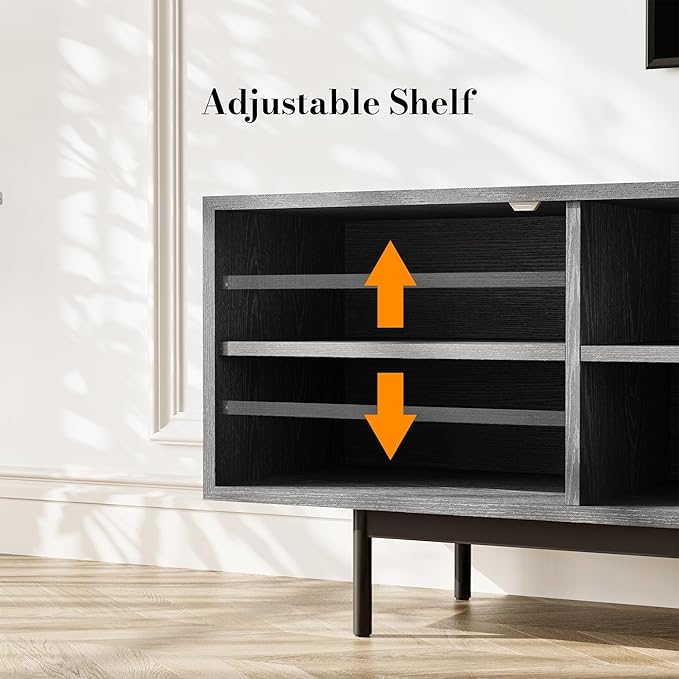 POVISON Full Assembled Mid-Century Modern TV Stand - Image 5