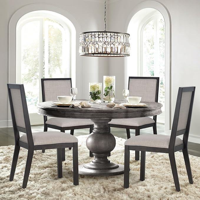 COLAMY Upholstered Dining Chairs Set of 4, Mid Century Modern Dining Room Chairs by COLAMYINC