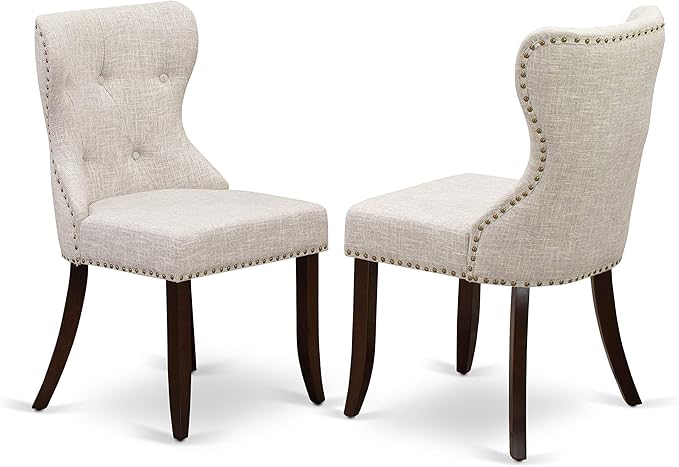 East West Furniture OXSI3-MAH-35 3 Piece Dining Room Furniture Set Contains a - Image 4