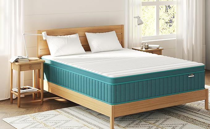 Firm Full Mattress, 14 Inch Cooling-Gel Memory Foam & Pocket Spring Hybrid - Image 3