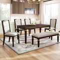 Ball & Cast Dining Table Set for 6, Kitchen Table W/ 4 High-Back Tufted Chairs by BallCast