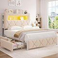 Full Upholstered LED Bed Frame by JOCOEVOL