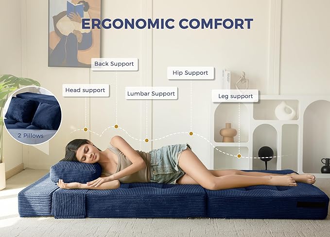 MAXYOYO Convertible Sofa Bed, Fold Out Loveseat Sleeper Sofa - Image 9