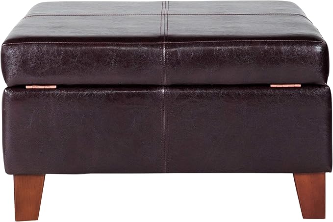 Homepop Home Decor |K2380-E155 | Luxury Large Faux Leather Square Storage - Image 5