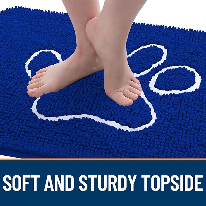 OLANLY Door Mat for Muddy Dog Paws 36x24, Ultra Absorbent Chenille Mud Doormat - Image 4