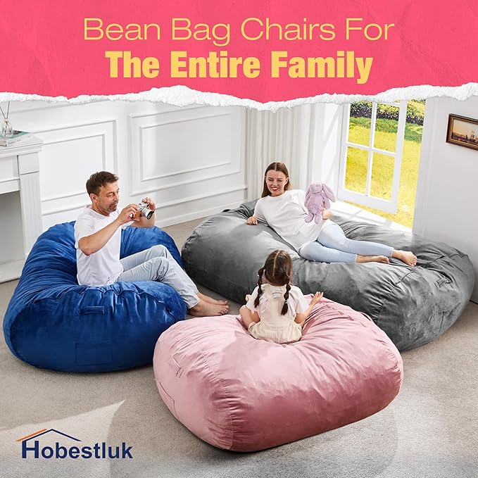 Hobestluk 4FT Bean Bag Chair Large Beanbag - Image 8