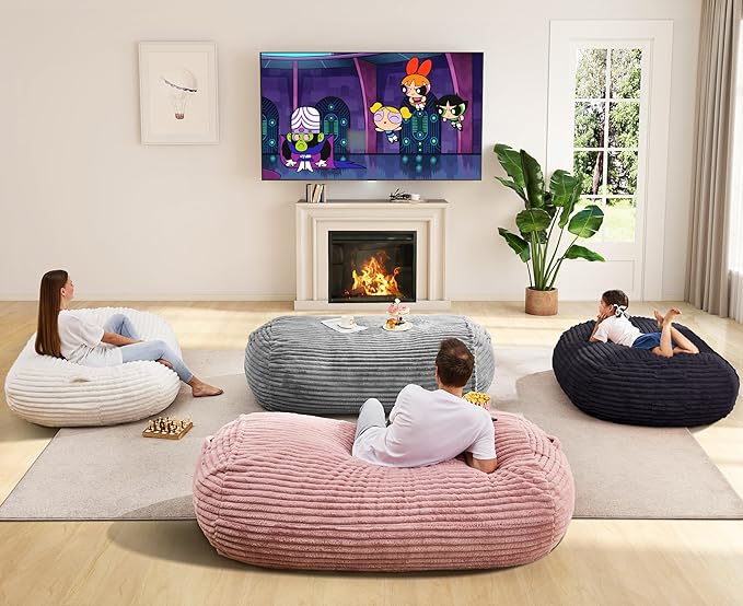 Hobestluk 6FT Bean Bag Chairs Adult Bean Bag - Image 8