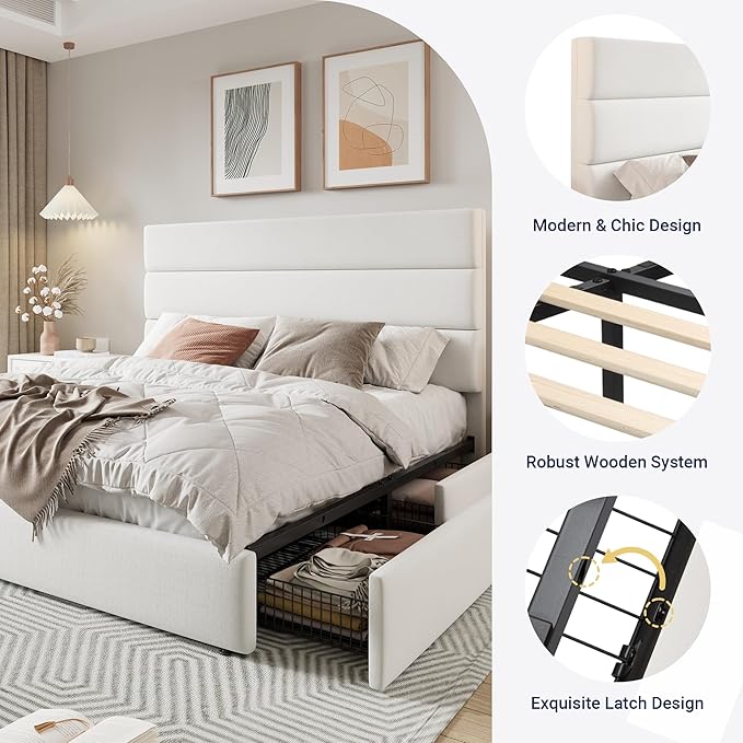 Allewie Modern Full Size Platform Bed Frame - Image 6