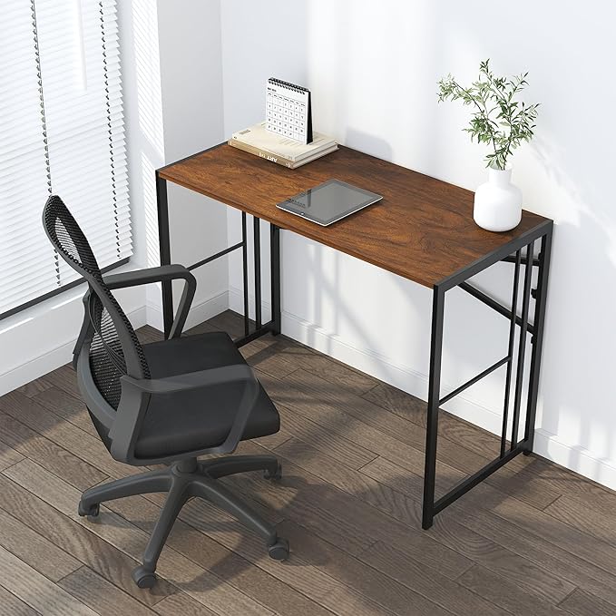 Folding Computer Desk 40 inch Writing Gaming Computer Camping Desk, No Assembly - Image 2