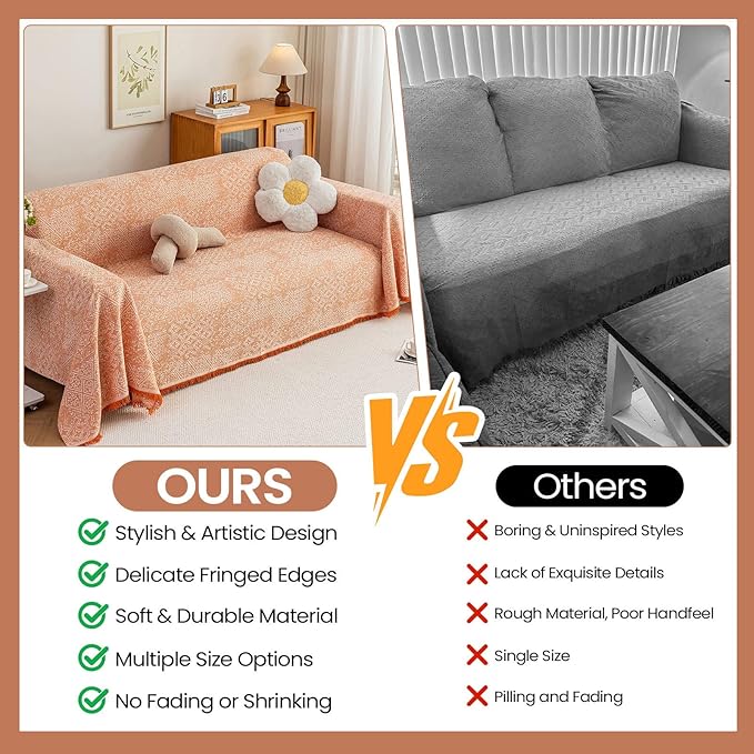 STACYPIK Boho Large Sofa Cover for Pets, Washable Dogs Protector for Living - Image 4