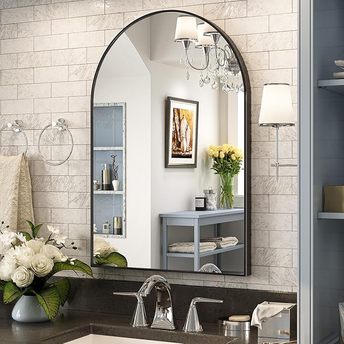 Arched Wall Mirror 20"X30", Modern Farmhouse Mirror Wall Mounted, Curved Arch - Image 7
