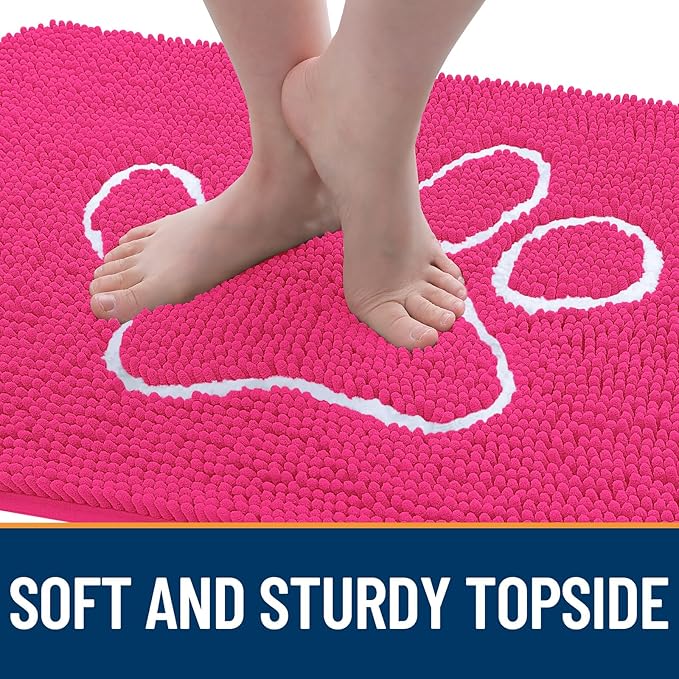 OLANLY Door Mat for Muddy Dog Paws 30x20, Ultra Absorbent Chenille Mud Doormat - Image 4