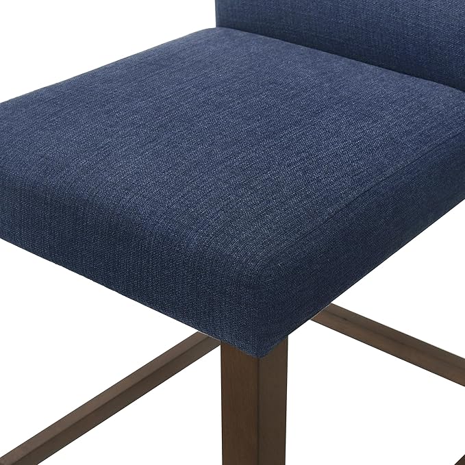 CHITA Counter Height Bar Stools Set of 2, Fabric in Midnight Blue - Image 9