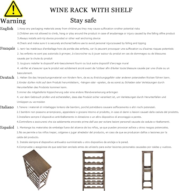 24 Bottles Floor Wine Rack - Image 6