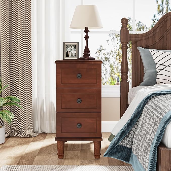 Tribesigns Solid Wood End Table, Fully Assembled Narrow Side Table - Image 7