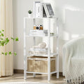 4 Tier Tall Wooden Bookshelf by YUFAM