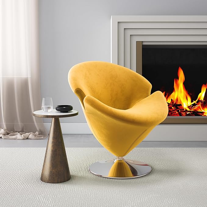 Manhattan Comfort Tulip Swivel Accent Chair Set of 2 - Image 2