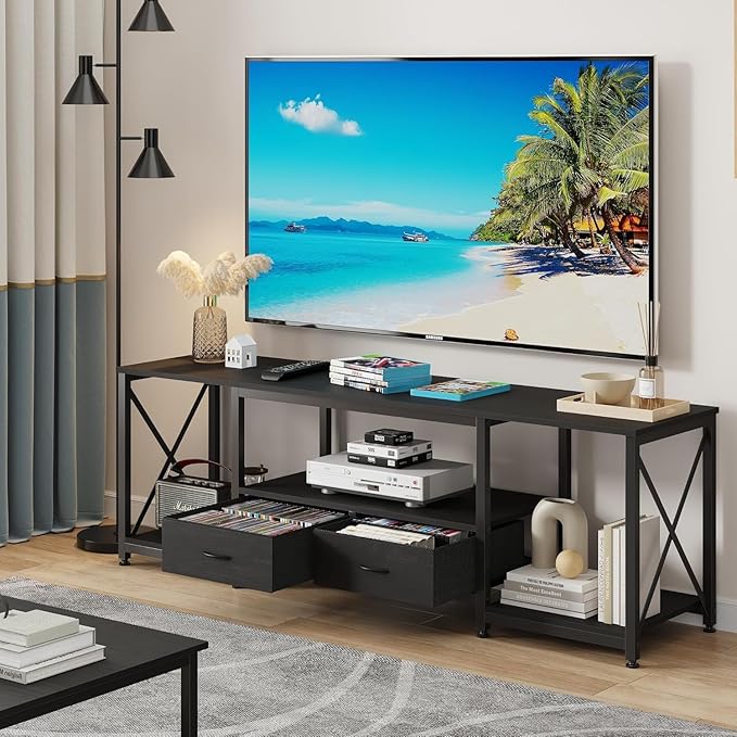 TV Stand with Fabric Drawer for 50 55 Inches TV - Image 6
