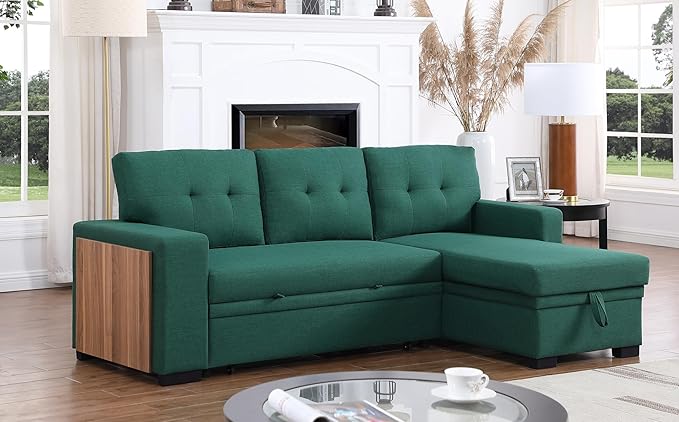 Ball & Cast Sectional Sleeper Sofa Bed, L-Shape Pull Out Couch, 4 in 1 Pull-Out - Image 7