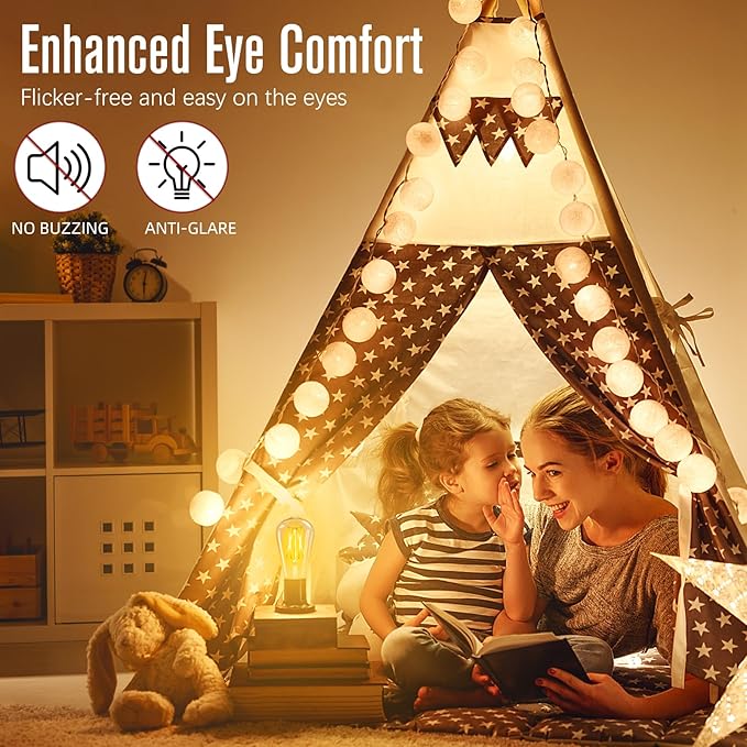 Edison Bulbs Dimmable, E26 LED Bulb 60 watt Equivalent, Soft White 2700K - Image 5