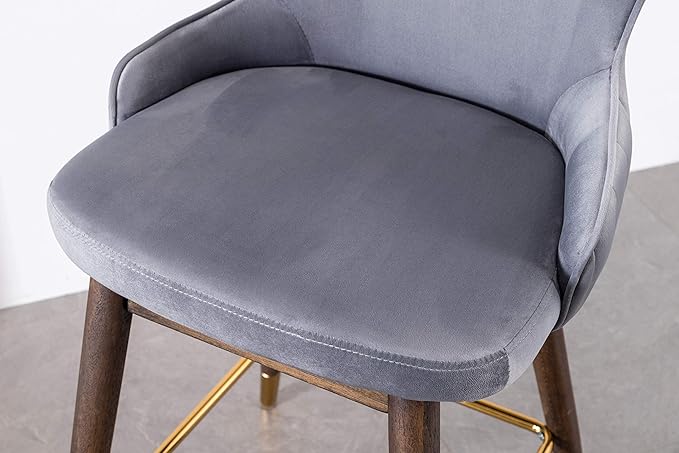 Roundhill Furniture Leland Fabric Upholstered Counter Height Wingback Stools - Image 12