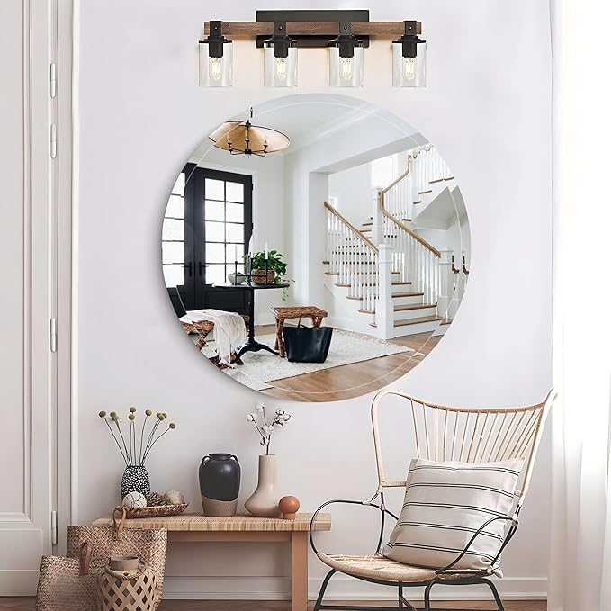 32" Frameless Beveled Round Mirror - Image 2