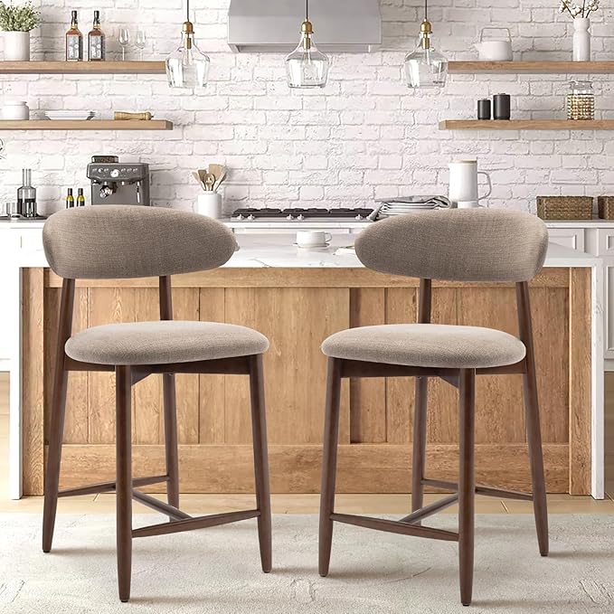 COLAMY Bar Stools Set of 2, Counter Height BarStools - Image 3