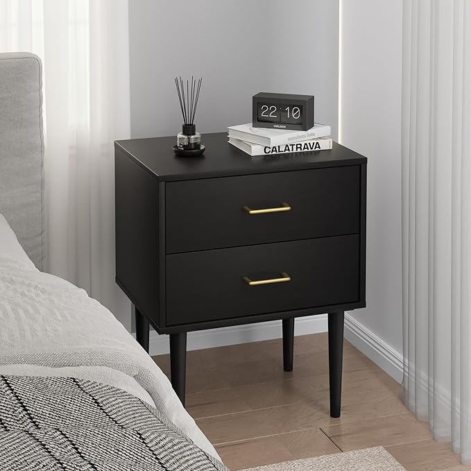 Smart FENDE Night Stand, Mid Century Modern End Table, Wood Night Stand - Image 6