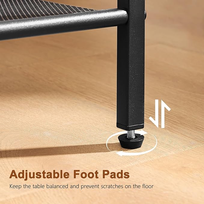 Hoctieon 2 Tier End Table, Sofa Side Table, Narrow Side Table - Image 7